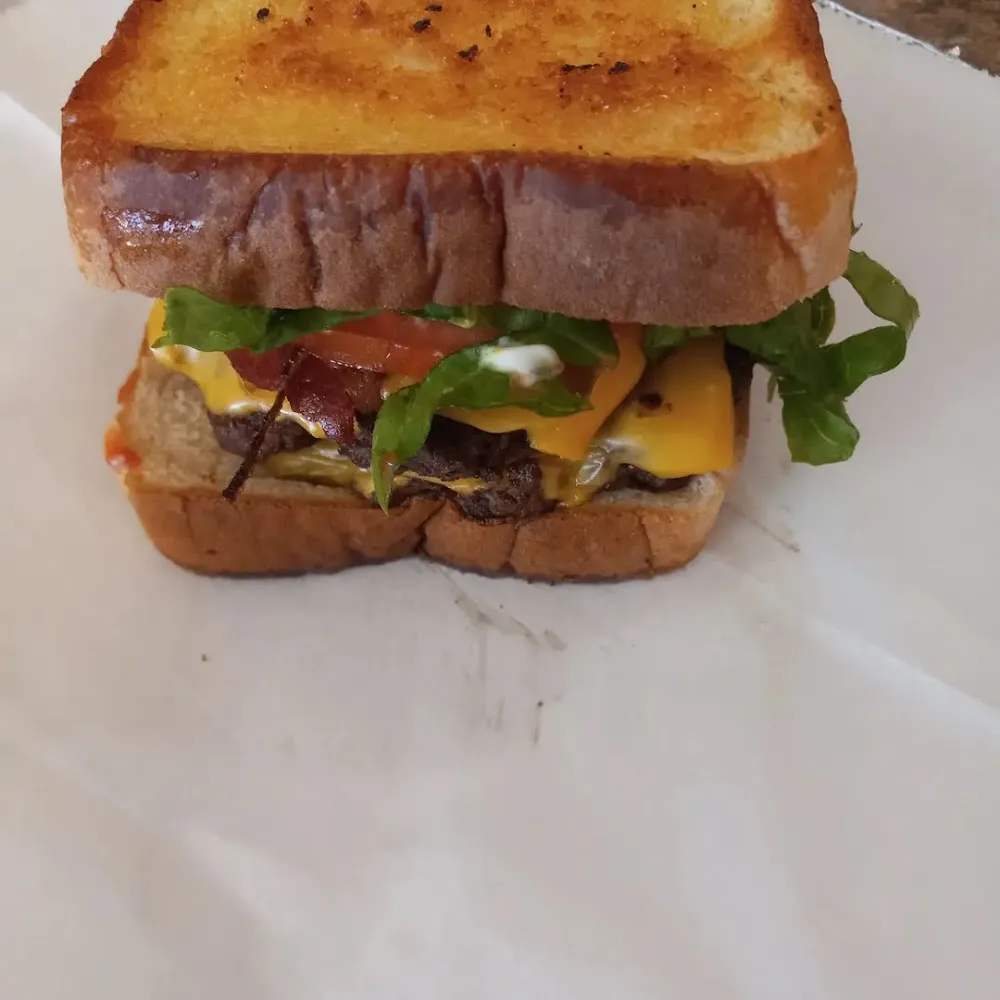 Cheeseburger on Texas Toast