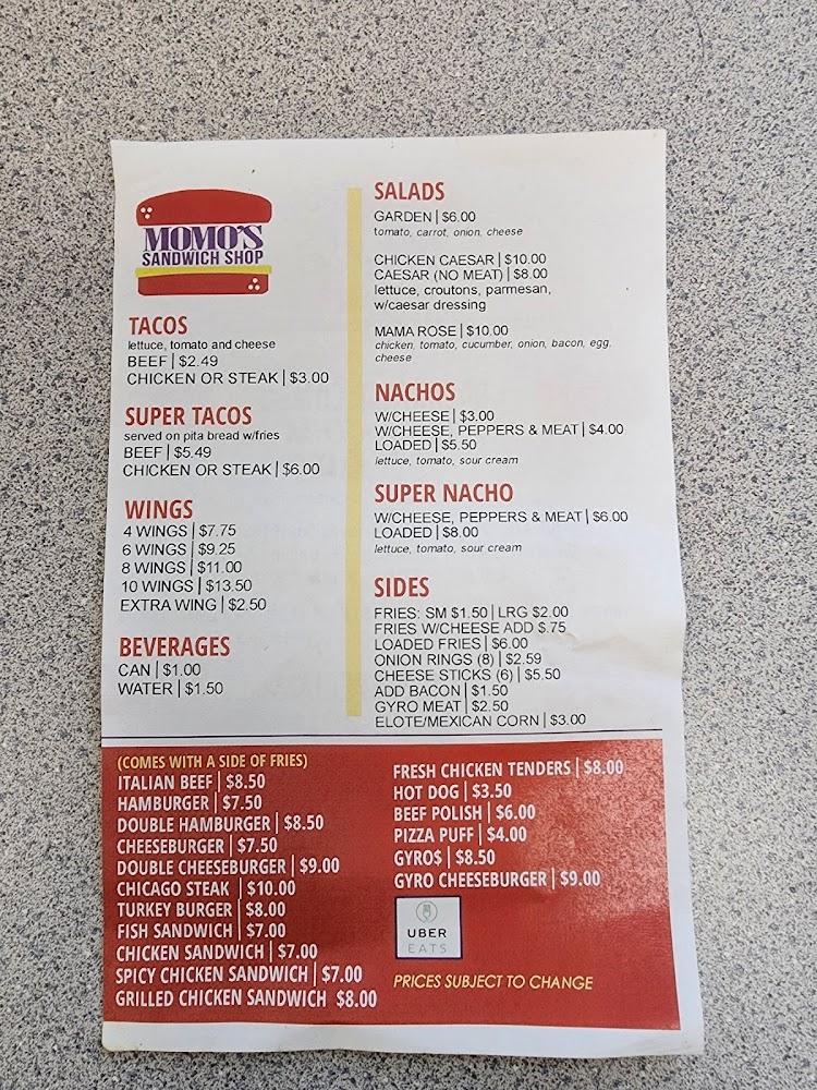 Momo's Sandwich Shop Steak Tacos